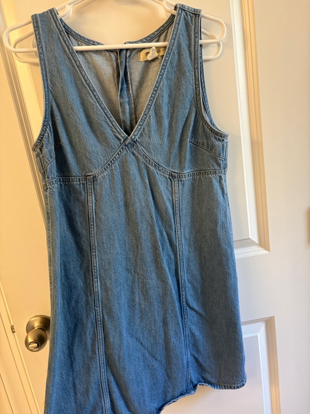 Madewell Light Blue Denim Tank Dress